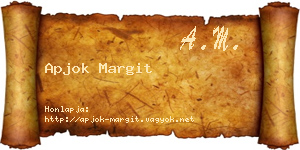 Apjok Margit névjegykártya